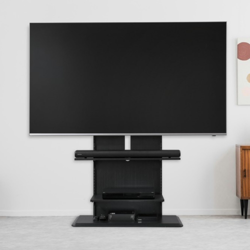 アイリスオーヤマ(Iris Ohyama) UTS-900R-B ブラックオーク スタンドテレビ台 幅90cm VESA対応 高さ13段階 75V対応の通販は