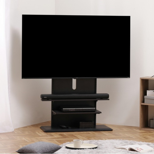 アイリスオーヤマ(Iris Ohyama) UTS-900R-B ブラックオーク スタンドテレビ台 幅90cm VESA対応 高さ13段階 75V対応の通販は