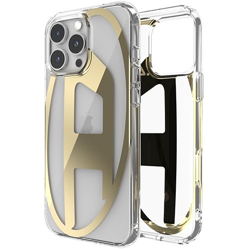 DIESEL(ディーゼル) DI60138 iPhone16ProMax用 Diesel Oval D Mirror Clear Case FW24 clear/goldの通販は