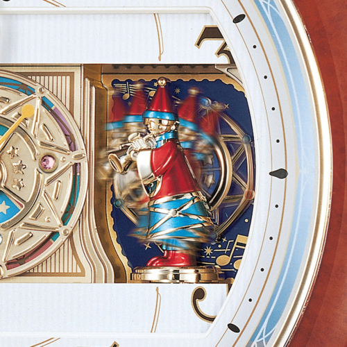 セイコー(SEIKO) RE559H 電波からくり時計 掛け時計 ウエーブシンフォニー 茶 マーブル 模様_2
