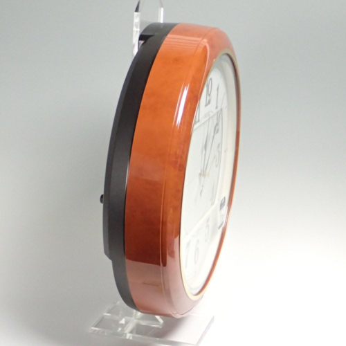 セイコー(SEIKO) RE559H 電波からくり時計 掛け時計 ウエーブシンフォニー 茶 マーブル 模様_3