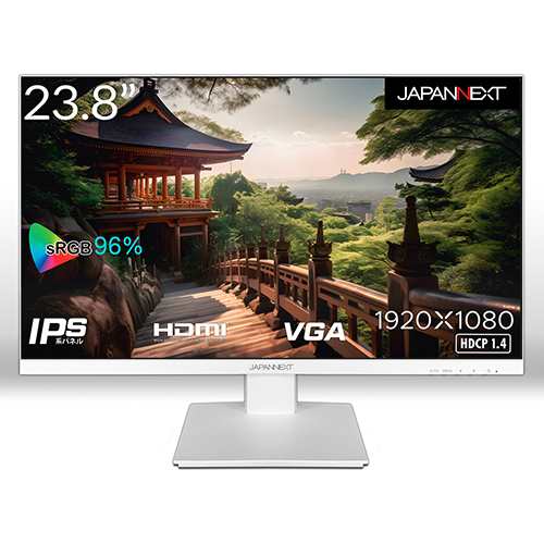 【長期保証付】ジャパンネクスト(JAPANNEXT) JN-238i75F-W 23.8型 フルHDモニター