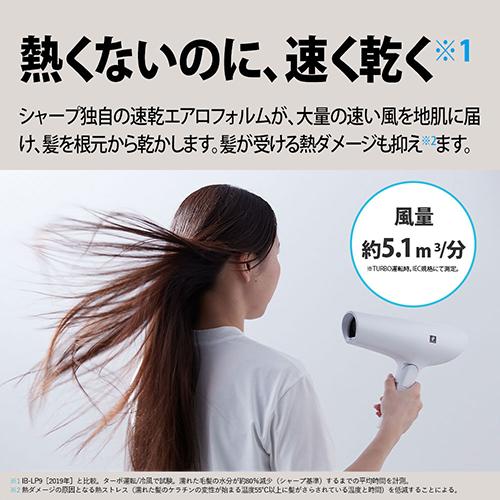 SHARP プラズマクラスター ドライヤー IB-P602-W ルミナスホワイト ヘアードライヤー（ルミナスホワイト） | シャープ | IB-P602-W