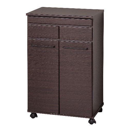 クロシオ 【一部組立】23733 スライド棚付きダストボックス2D ブラウン