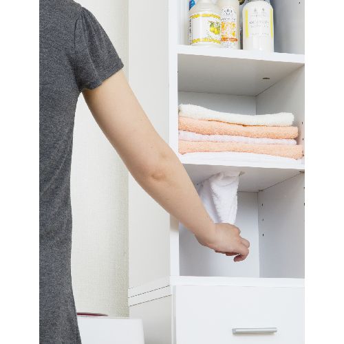 クロシオ 【一部組立】27048 鏡面すきま収納 タオルストッカー