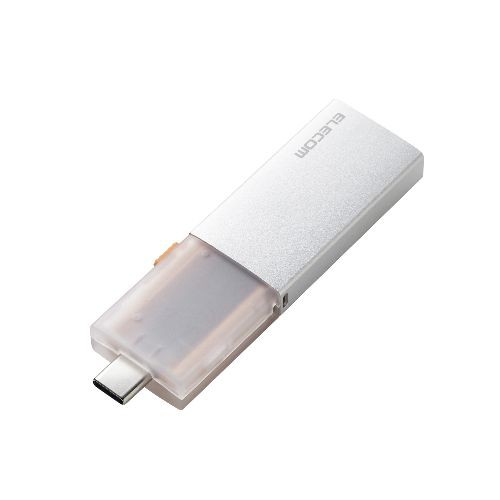 エレコム(ELECOM) ESD-EWC1000GSV(シルバー) SSD 外付け 1TB USB3.2Gen2 読込最大1000MB/秒 USBメモリ型 スライド式 高速 耐衝撃 Type-C/USB-A 両対応の通販は