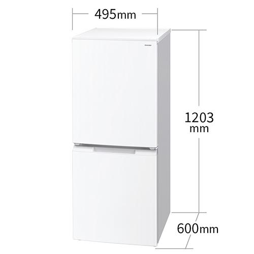 2F☆R29 SHARP　22年製　152L　冷蔵庫　安い 洗濯機　保証込み 長期保証付】シャープ(SHARP) SJ-D15P-W マットホワイト 2ドア冷蔵庫