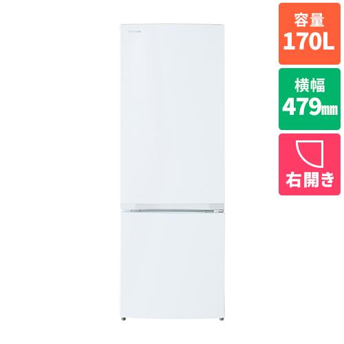 長期保証付】東芝(TOSHIBA) GR-W17BS-W セミマットホワイト 2ドア