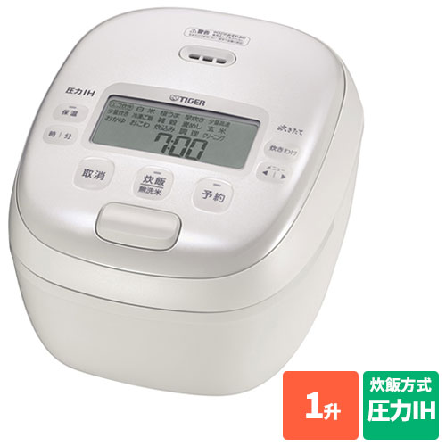 【長期保証付】タイガー魔法瓶(TIGER) JRI-B180-W ホワイト 炊きたて 圧力IHジャー炊飯器 1升