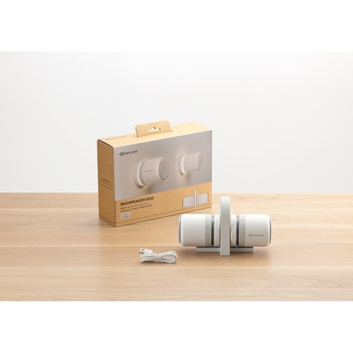【長期保証付】RHYTHM(リズム) 9YYA30RH08 ライトグレー MAGSPEAKER DUO マグネット付 防水ポータブルステレオスピーカー Bluetooth対応_10