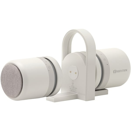 【長期保証付】RHYTHM(リズム) 9YYA30RH08 ライトグレー MAGSPEAKER DUO マグネット付 防水ポータブルステレオスピーカー Bluetooth対応_7