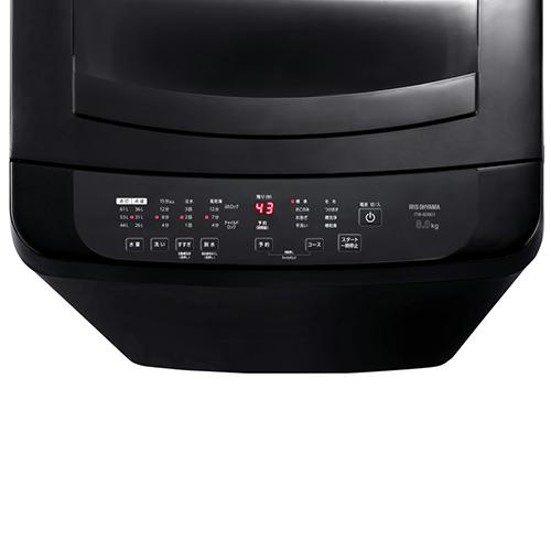 【長期保証付】アイリスオーヤマ(Iris Ohyama) ITW-80B01-B ブラック 全自動洗濯機 8.0kg