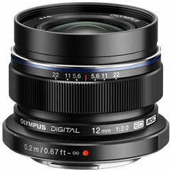 OM SYSTEM M.ZUIKO DIGITAL ED 12mm F2.0(ブラック) マイクロフォーサーズマウント 大口径広角単焦点レンズ