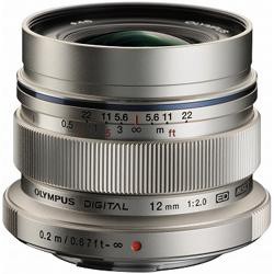 【長期保証付】OM SYSTEM M.ZUIKO DIGITAL ED 12mm F2.0(シルバー) マイクロフォーサーズマウント 大口径広角単焦点レンズ