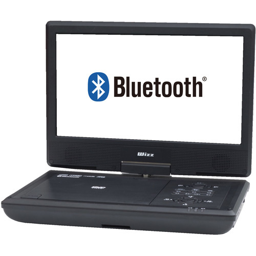 【長期保証付】Wizz WPDBT1070(ホワイト) Wizz Bluetooth搭載 ポータブルDVDプレーヤー 10.1インチ