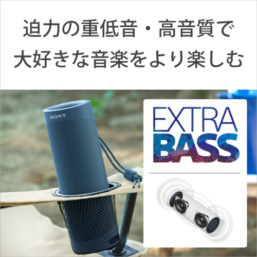 ソニー(SONY) ワイヤレスポータブルスピーカー SRS-XB23 : 防水/防塵/防錆/Bluetooth/PCスピーカーにも /2台つなげ ソニー SRS-XB23 LC ワイヤレスポータブルスピーカー ブルー