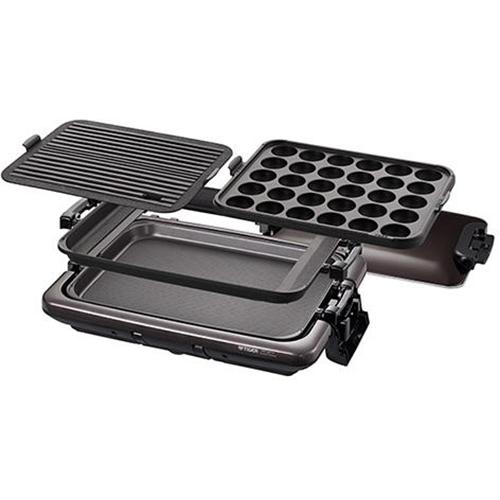 【長期保証付】タイガー魔法瓶(TIGER) CRV-G301-T ブラウン ホットプレート これ1台 3枚タイプ 1300W