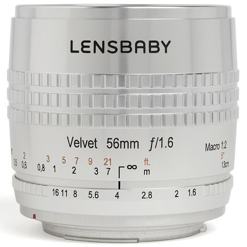 長期保証付】レンズベビー(LENSBABY) Velvet 56 シルバー ニコンF用