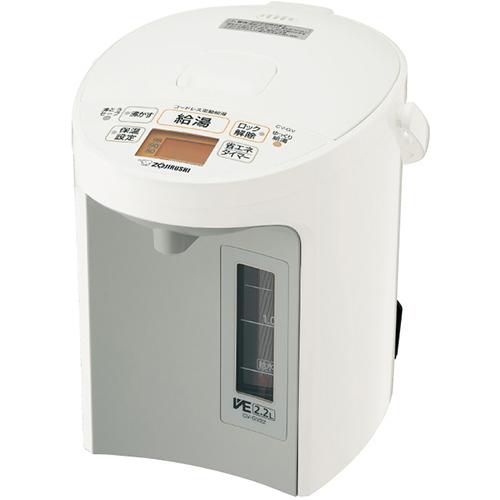象印(ZOJIRUSHI) CV-GV22-WA ホワイト マイコン沸とう VE電気まほうびん 優湯生 容量2.2L 905W