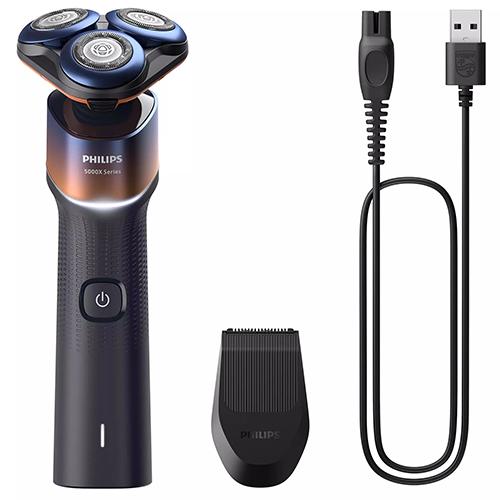【長期保証付】フィリップス(PHILIPS) X5012/05 オレンジ/アドリアブルー Shaver series 5000X 回転式 ウェット&ドライ電気シェーバー