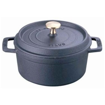 ストウブ(staub) ピコ ココット ラウンド IH対応 両手鍋 18cm ブラック