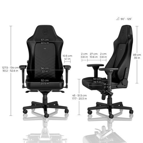 noblechairs(ノーブルチェアーズ) NBL-HRO-PU-BLA-SGL ブラック noblechairs HERO ラージサイズ ゲーミングチェア_2
