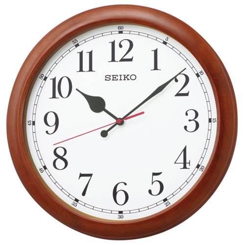 セイコー(SEIKO) KX238B 茶木地 オフィスタイプ 電波掛時計
