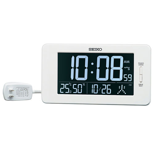 セイコー(SEIKO) DL216W 白 電波掛置兼用時計