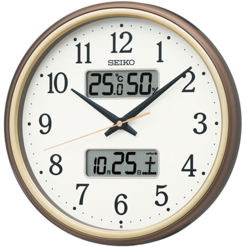 セイコー(SEIKO) KX275B カレンダー・温度・湿度表示つき電波掛時計 6,844円
