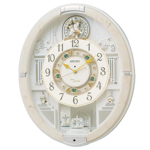 セイコー(SEIKO) RE576A アイボリーマーブル模様 電波掛け時計
