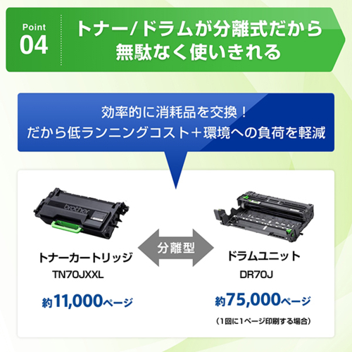 ブラザー(brother) JUSTIO ジャスティオ HL-L5210DN モノクロレーザープリンター A4/USB/LAN