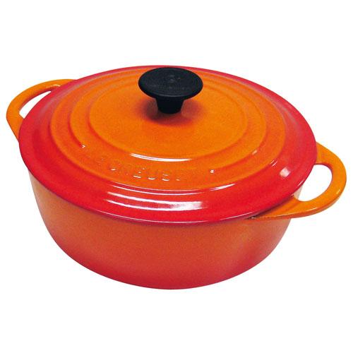 LE CREUSET オレンジ 両手鍋 IH対応 18cm LE CREUSET オレンジ 両手鍋 18cm ル・クルーゼ(LE CREUSET) ココット