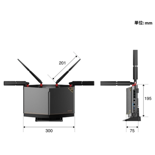 バッファロー(BUFFALO) WXR-11000XE12 Wi-Fi 6E 11ax 4803+4803+