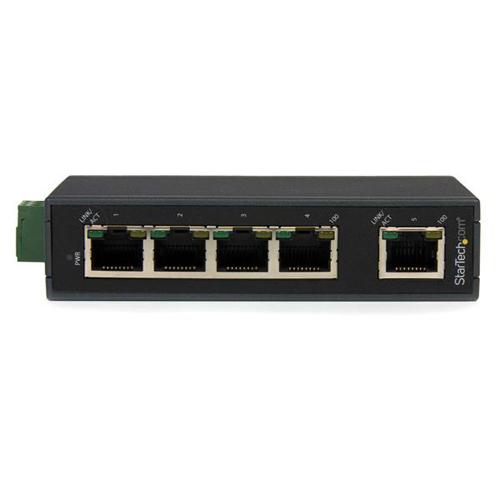 StarTech(スターテック) IES5102 ブラック 産業用スイッチングハブ DINレールに取付け可能 5ポート_1