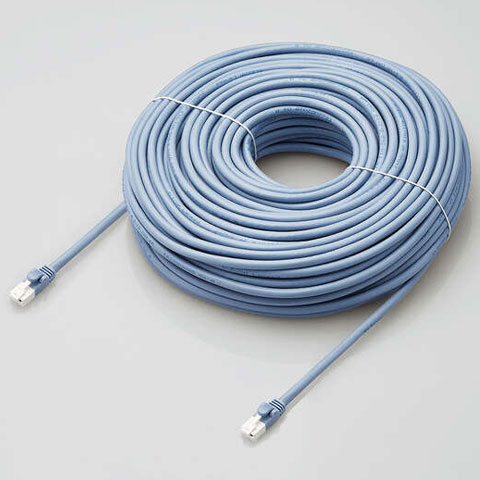 エレコム(ELECOM) LD-GPAT/BU50/RS ブルー Cat6a LANケーブル 50m