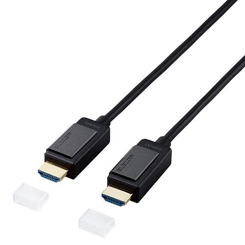 エレコム(ELECOM) DH-HDLOA20BK ブラック HDMIケーブル 長尺 4K60P 18Gbps 対応 φ4.8mm 20m