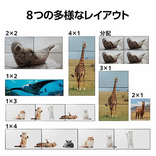 エレコム(ELECOM) VSP-VWCHD14-BK 黒 4画面 ビデオウォールコントローラー 4K 60Hz 画面回転可能_3