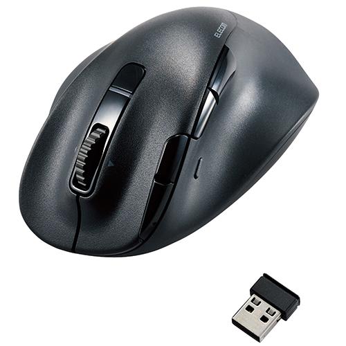 エレコム(ELECOM) M-XGL50MBSKBK ブラック Bluetooth マウス 無線接続可 静音 ワイヤレス 8ボタン Lサイズ