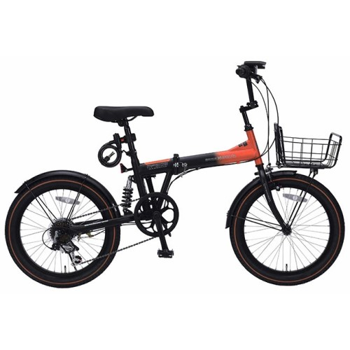 中古 【マイパラス MYPALLAS】 折畳自転車 20 6SP M-209 OR オレンジ