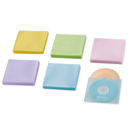 エレコム(ELECOM) CCD-NWB120ASO アソートカラー Blu-ray・CD・DVD対応不織布ケース スタンダード