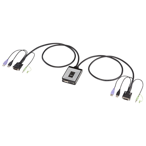 サンワサプライ SW-KVM2DUN パソコン自動切替器 2:1 ディスプレイエミュレーション対応DVI