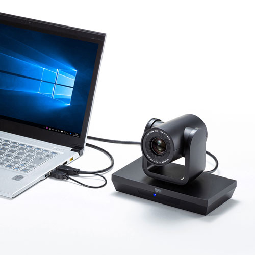 サンワサプライ CMS-V54BK WEBカメラ 画角 水平62°・光学10倍ズーム・フルHD・210万画素_2