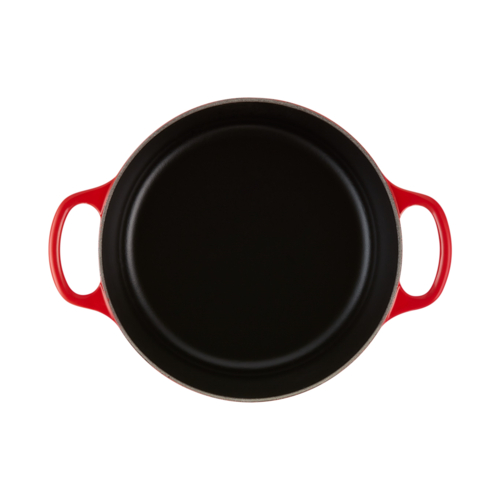 LE CREUSET 鋳鉄製 両手鍋 レッド 約20cm ま*ん様 LE CREUSET 鋳鉄