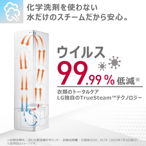 【標準尺度取りつける必要経費込】【長期間言いはなつ付】LG電子工学(LG) S3WF 白いこと LG Styler スタイラー スチームウォッシュ&amp;素っ気ない