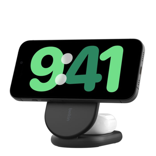 BELKIN WIZ028QCBK ブラック Belkin Qi2 2-in-1 折りたたみ式ワイヤレス充電器_2