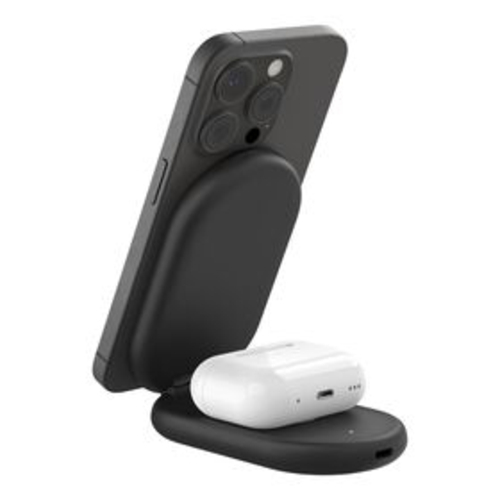BELKIN WIZ028QCBK ブラック Belkin Qi2 2-in-1 折りたたみ式ワイヤレス充電器_3