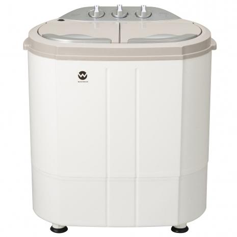 【長期保証付】シービージャパン(CB JAPAN) TOM-05W ホワイト×グレージュ ウォッシュマン 2槽式洗濯機 洗濯3.6kg/脱水2.0kg