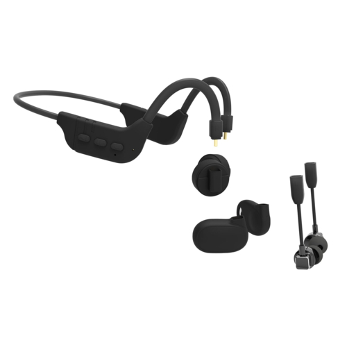 【長期保証付】GREEN HOUSE(グリーンハウス) GH-OWSE-BK(ブラック) 3in1ワイヤレスイヤホンBluetooth 5.3 耳にかけて使う骨伝導・空気伝導とカナル型を選べる
