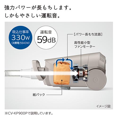 日立(HITACHI) CV-KP900P C ベージュ かるパック クリーナー 強力パワー 軽量 ごみくっきりライト からまんブラシ 日本製