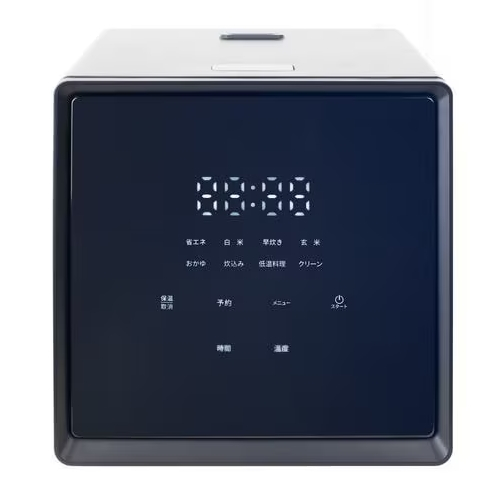 山善(YAMAZEN) NEJS-072CM-B ブラック マイコン炊飯器 4合炊き キューブ型 低温調理モード搭載